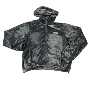 Columbia Fireside Sweatshirt 1/4 Zip Hooded Plush Cabincore Gorpcore Outdoor